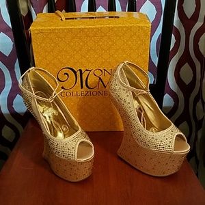 Like New Heelless Anti Gravity Rhinestone Heels